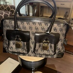 Dooney & Bourke Signature Double Pocket Tote.